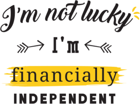 Nadruk I'm financially independent - Przód